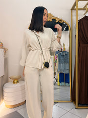 KEYSHA" SET BEIGE DOS PIEZAS