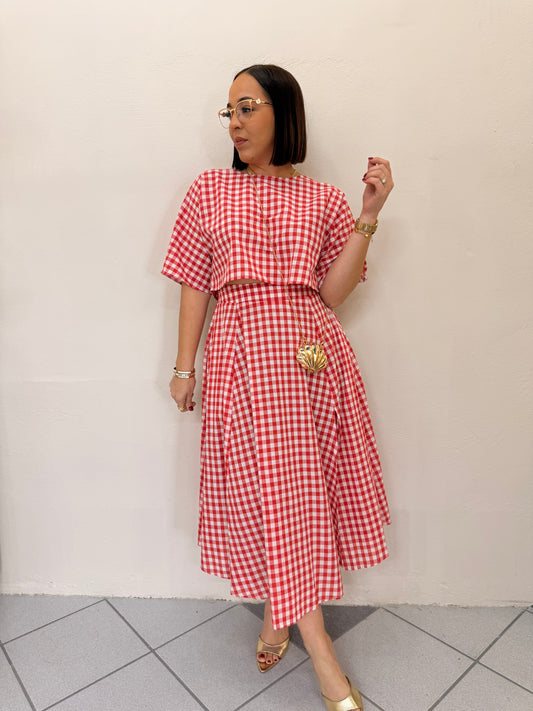 PAOLA SET CUADROS ROJO