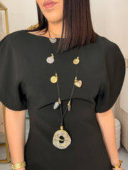 NERO MILANO” COLLAR LARGO