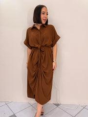 BROWN DRESS