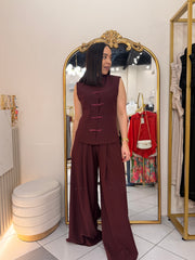 IVONE" BURGUNDY SET ITALIANO