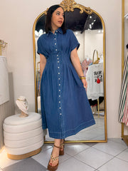CAROLINE" DENIM DRESS