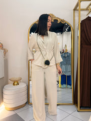 KEYSHA" SET BEIGE DOS PIEZAS