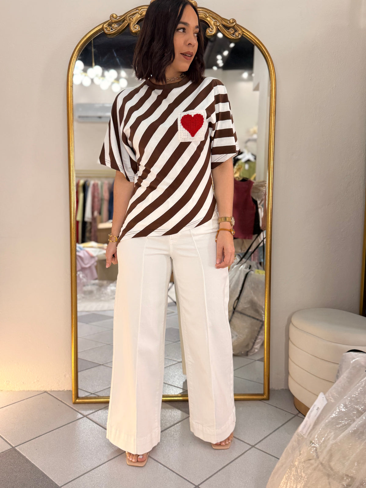BLUSA BROWN / CORAZON