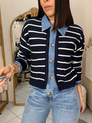 LENY” NAVY SWEATER