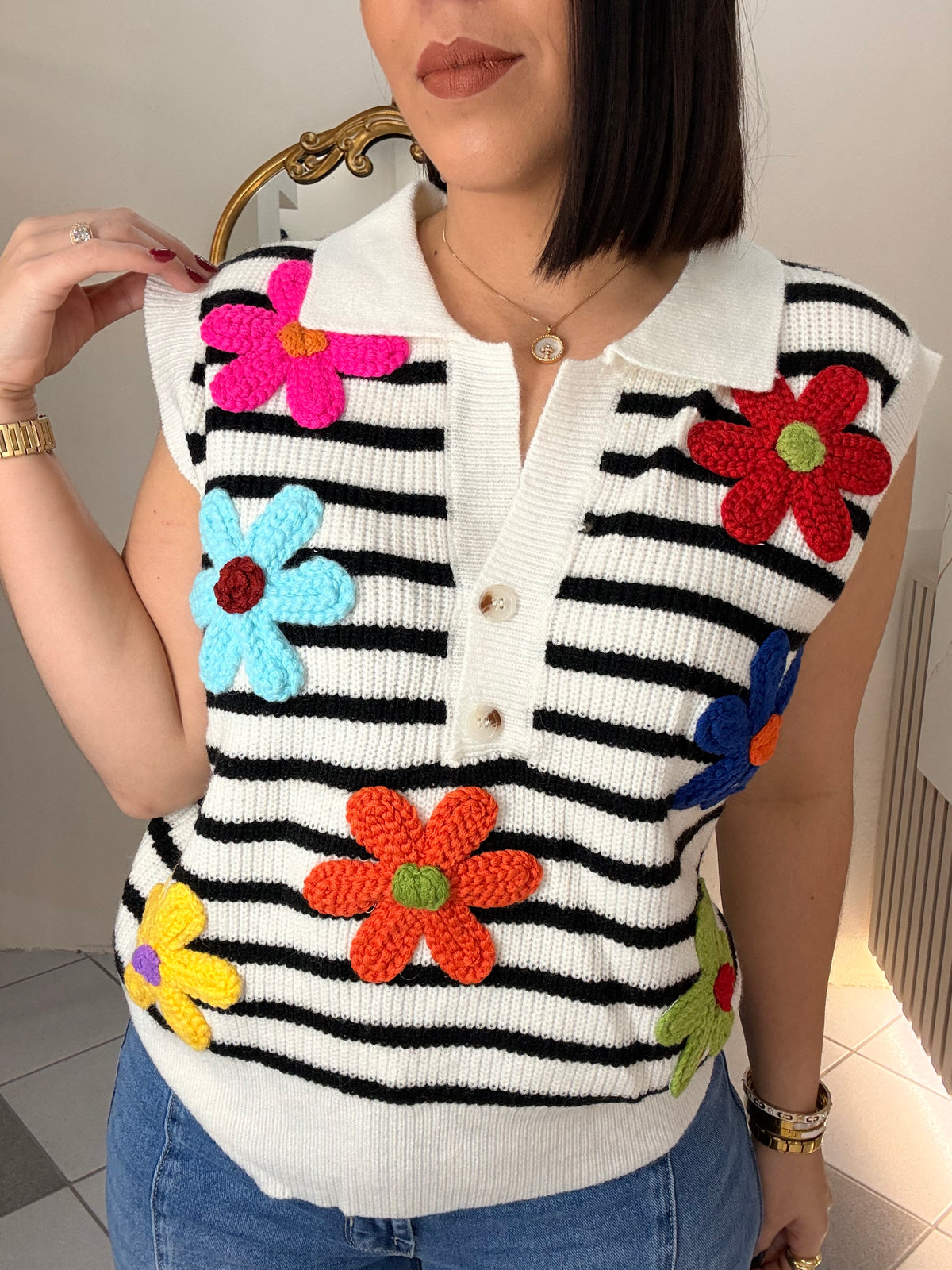FLORY SWEATER  WHITE