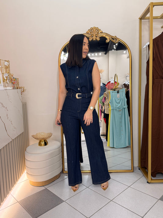 PAOLA"  DENIM DARK SET DOS PIEZAS