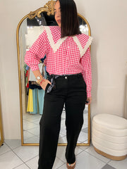 AVANA¨TOP CUADROS PINK