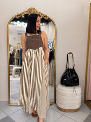 KAMILA" BROWN DRESS