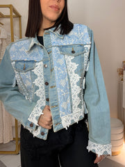 ANAISA" DENIM LACE JACKET