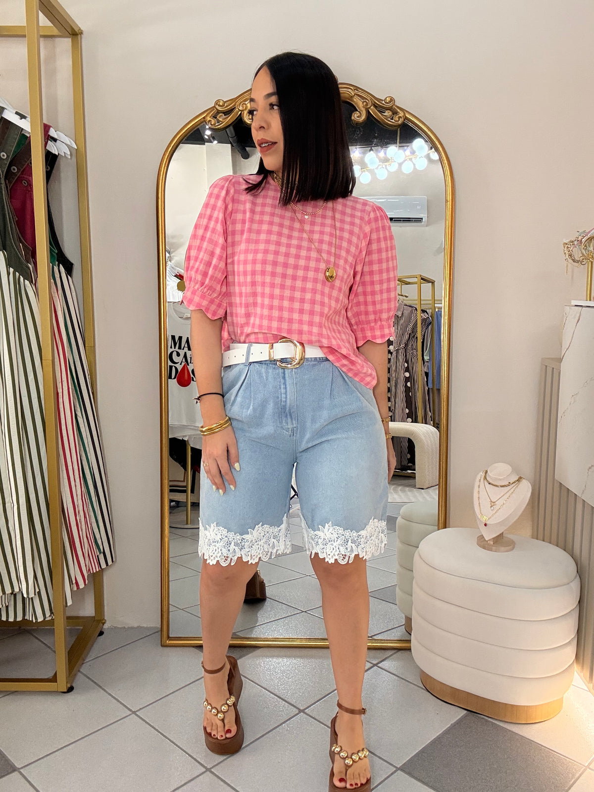 RAYZA" LIGHT BERMUDA JEANS