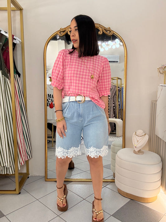 RAYZA" LIGHT BERMUDA JEANS