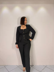 LEILANY " BLACK SET DOS PIEZA