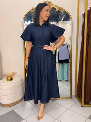 ANELIS" DENIM DRESS- CORRE PEQ