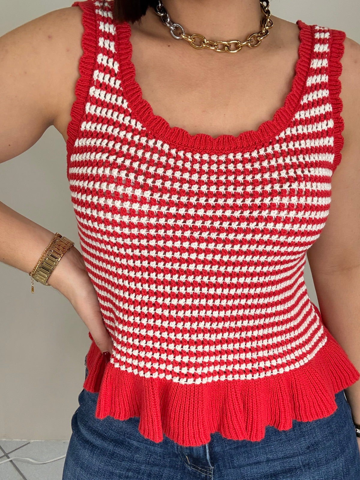 CROCHET TOP ROJA