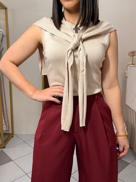 BEIGE SWEATER TOP