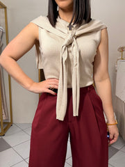 BEIGE SWEATER TOP