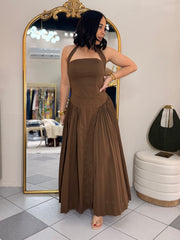 BROWN DRESS