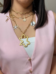 ITALIANOS ” COLLAR FLOR y ESTRELLA
