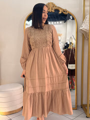 IVONE” CAMEL DRESS