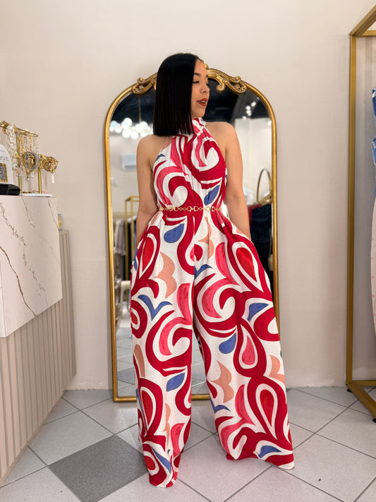LIANA JUMPSUIT PINK/BLUE