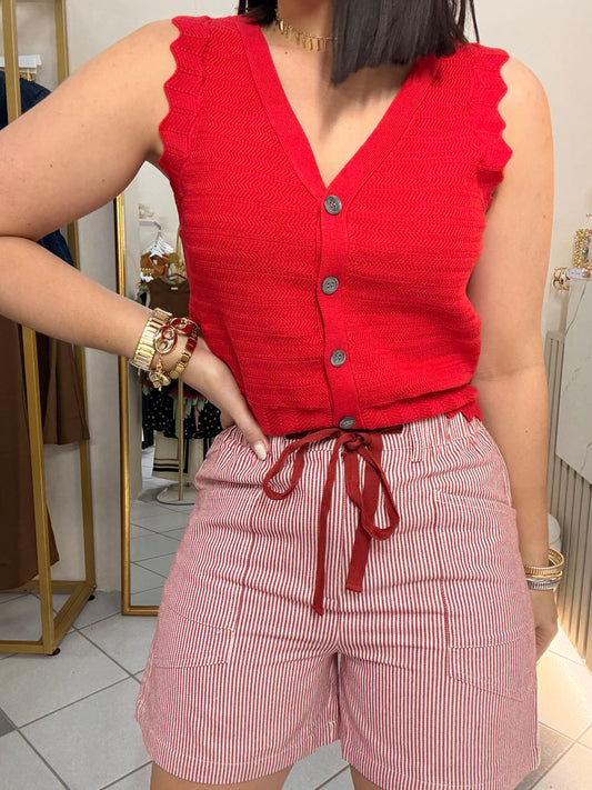 VEST TOP ROJO
