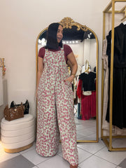 ROSE/GREEN” FLORAL JUMPSUIT
