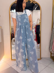 DENIM JUMPSUIT OVERSIZE FLOR