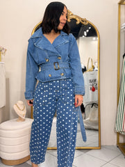 MIKAL" DENIM BLAZER