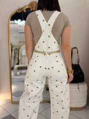 KEILY  MOCHA POLKA DOT JUMPSUIT
