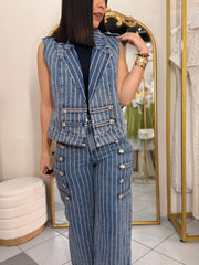 MICHELLE” LIGHT DENIM SET LÍNEAS