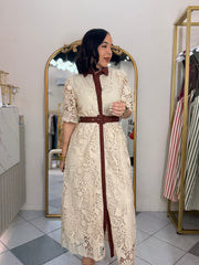 BEIGE ELEGANTE DRESS