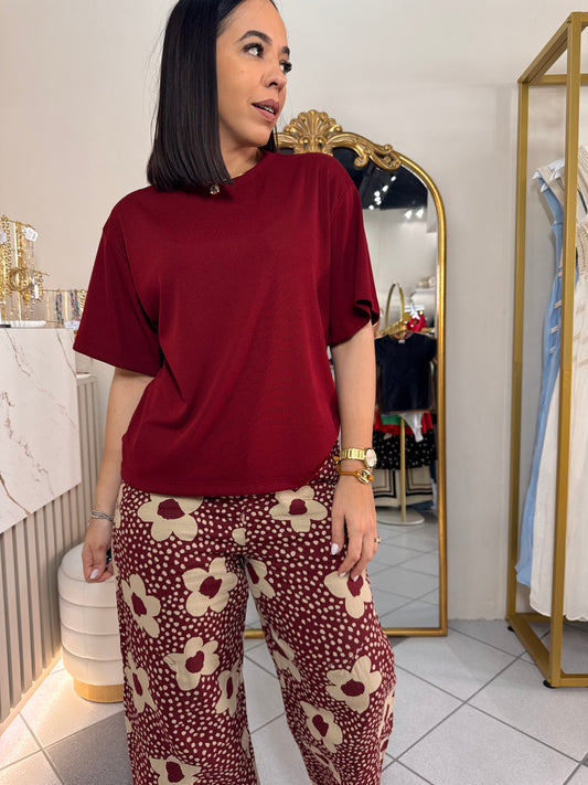 TSHIRT BURGUNDY