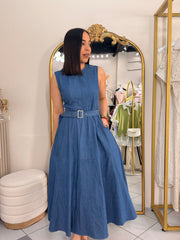 ISAIRA, DENIM DRESS MIDI