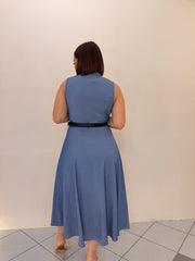 KAMILA- BLUE MIDI DRESS