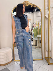 MICHELLE” LIGHT DENIM SET LÍNEAS