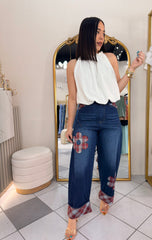 DENIM FLOR BARREL