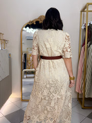 BEIGE ELEGANTE DRESS