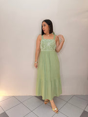 TANAIRI SAGE MIDI DRESS