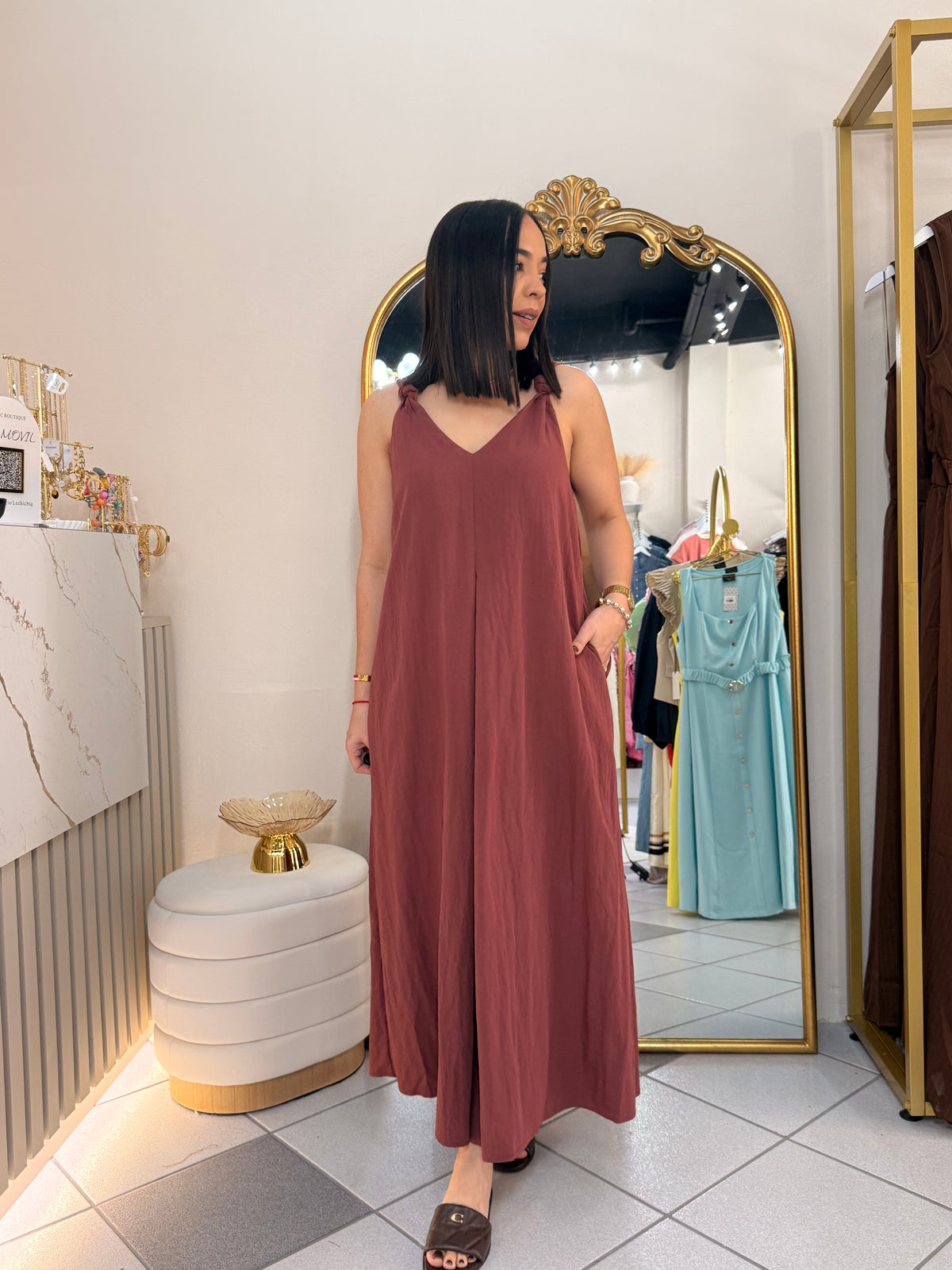 NELIZA MAXI DRESS DUSTY ROSE