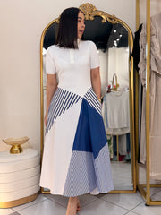 KAMELIA¨ WHITE/BLUE DRESS