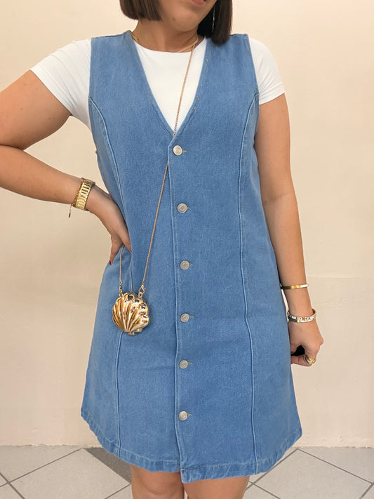 LIGHT  DENIM MINI DRESS