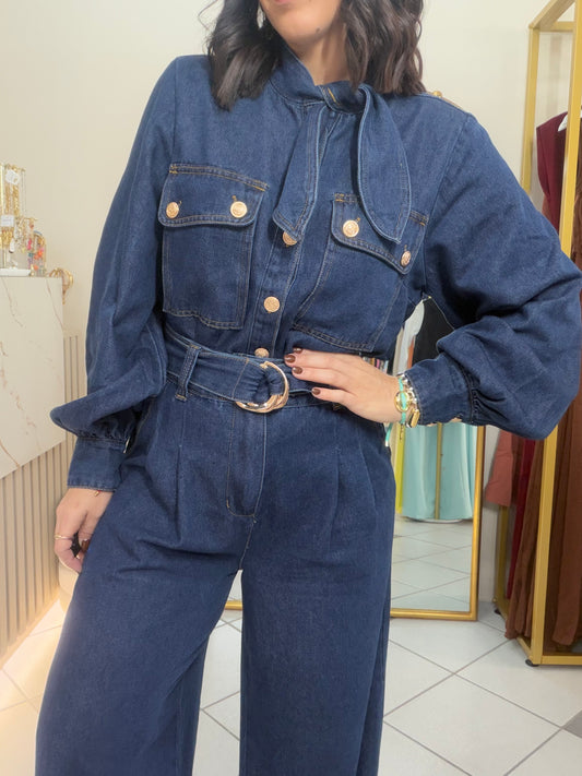 KARELIS” DENIM TOP
