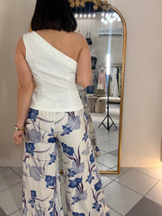 FLORAL BLUE  PANTALÓN