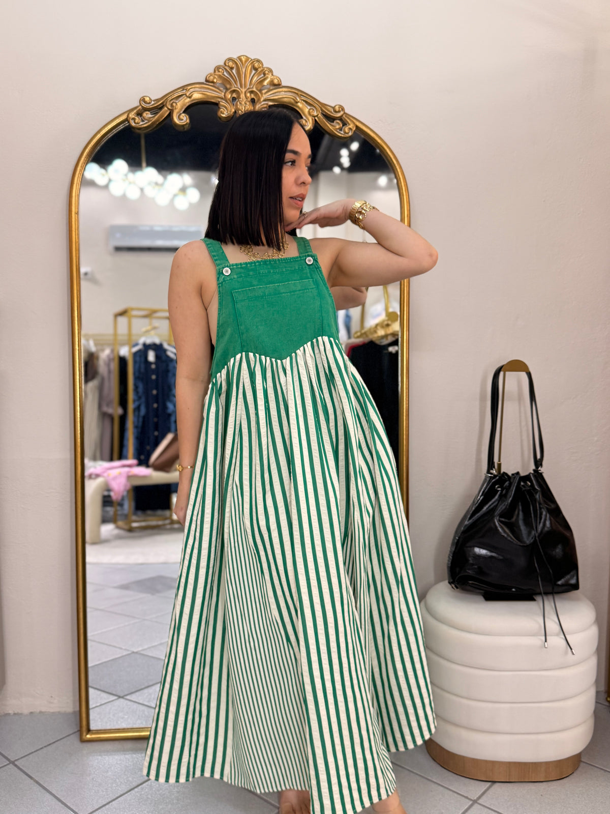 KAMILA"  KELLY GREEN  DRESS