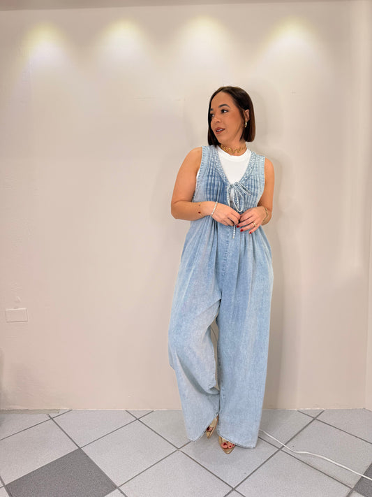 PRE ORDEN KATY LIGHT DENIM  JUMPSUIT LLEGA 20 feb