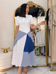 KAMELIA¨ WHITE/BLUE DRESS
