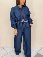 DAYANA DARK DENIM SET DOS PIEZSA