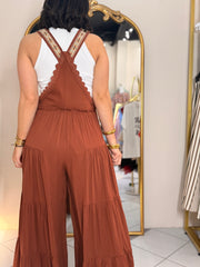 BROWN  JUMPSUIT