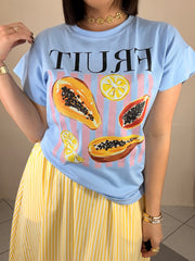 PAPAYA BLUE  TSHIRT
